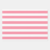 Weich rosa und weiße Streifen Geschenkpapier Set (Vorderseite 2)