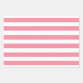 Weich rosa und weiße Streifen Geschenkpapier Set (Vorderseite)
