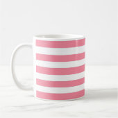 Weich rosa und weiße Streifen Kaffeetasse (Links)