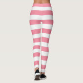 Weich rosa und weiße Streifen Leggings (Rückseite)