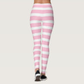 Weich rosa und weiße Streifen Leggings (Rückseite)
