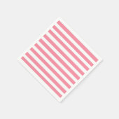 Weich rosa und weiße Streifen Serviette (Ecke)