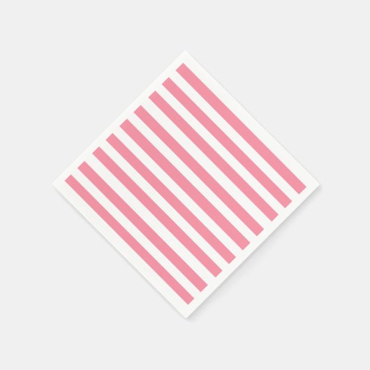 Weich rosa und weiße Streifen Serviette (Ecke)