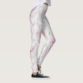 Weich rosa und weißer Marmor Leggings (Rechts)