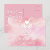 Weich rosa und weißer Muttertag Postkarte (Vorne/Hinten)