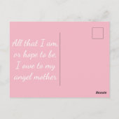 Weich rosa und weißer Muttertag Postkarte (Rückseite)