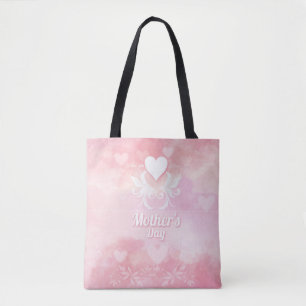 Weich rosa und weißes Muttertagsbeutel Tasche