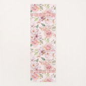 Weich rosa Vintage Rose Muster Badehandtuch Set Yogamatte (Vorderseite)