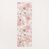 Weich rosa Vintage Rose Muster Badehandtuch Set Yogamatte (Rückseite)