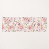 Weich rosa Vintage Rose Muster Badehandtuch Set Yogamatte (Vorderseite (Horizontal))