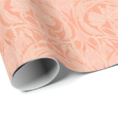 Weich rosa Vintage Tulip Romance Wrapping Paper Geschenkpapier (Rolleneckpunkt)