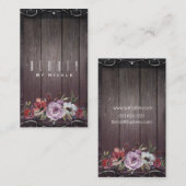 Weich rosa Wasserfarbe Elegante Flora Moderner Chi Visitenkarte (Vorne/Hinten)