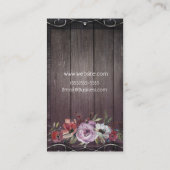 Weich rosa Wasserfarbe Elegante Flora Moderner Chi Visitenkarte (Rückseite)