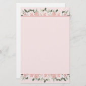 Weich rosa Wasserfarben Rose Blumenstrauß Briefpapier (Vorne/Hinten)