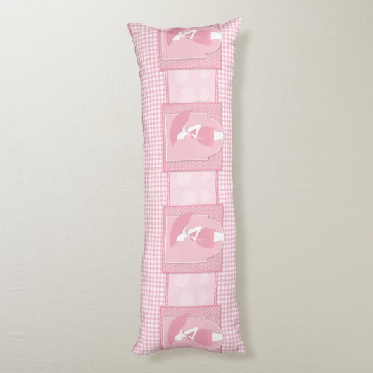 Weich rosa Weiße Schwangere mit Schirm Seitenschläferkissen (Rückseite (Vertikal))