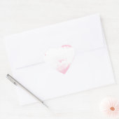 Weich rosa Weißes Peony - Blumen Herz-Aufkleber (Umschlag)