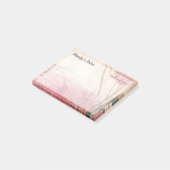 Weich rosa zartes florales Trendy 4 Zoll x 3 Zoll Post-it Klebezettel (angewinkelt)