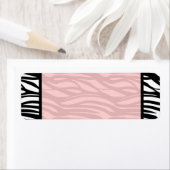 Weich rosa Zebra Blank Labels (Insitu)