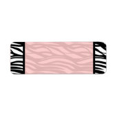 Weich rosa Zebra Blank Labels (Vorne)