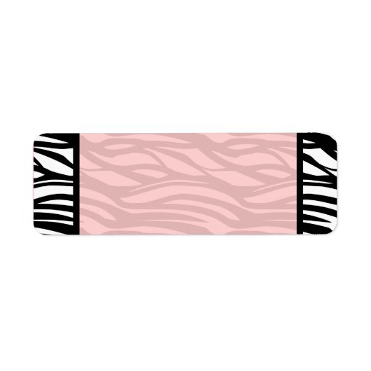 Weich rosa Zebra Blank Labels (Vorne)