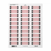 Weich rosa Zebra Blank Labels (Vorne)