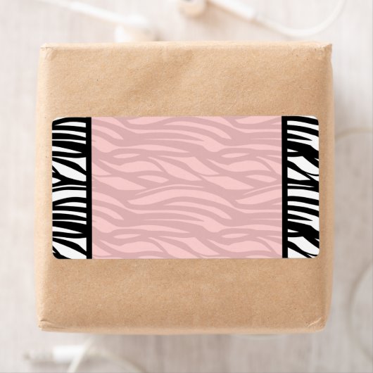 Weich rosa Zebra Blank Labels (Insitu)