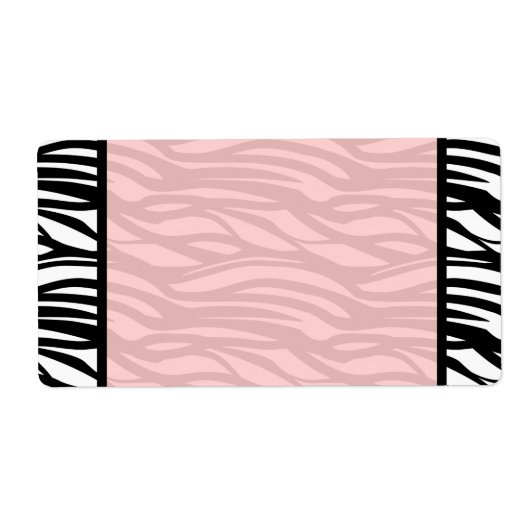 Weich rosa Zebra Blank Labels (Vorne)