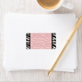Weich rosa Zebra Blank Labels Adressaufkleber (Insitu)