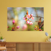 Weich rosa zitternde Sakura-Blume im Springtime Leinwanddruck (Insitu (Wohnzimmer))
