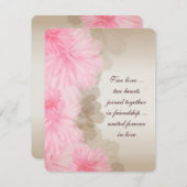 Weich rosafarbene Bläschen Einladung (Vorne/Hinten)
