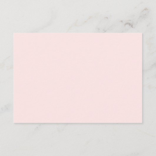 Weich rosafarbene Blumenzimmerwohnung Unterkunft Begleitkarte (Rückseite)