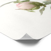 Weich rosafarbene Peach Peonies Square Poster (Ecke)