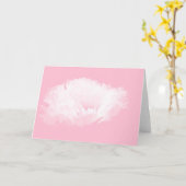 Weich rosafarbene weiße Peelflocke HGC1 Karte (Gelbe Blume)