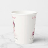 Weich rosafarbenes Brautparty mit hohen Absätzen Pappbecher (Rechts)