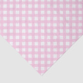 Weich rosafarbenes Gingham Pattern-Gewebe Seidenpapier (Ausschnitt)