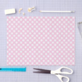 Weich rosafarbenes Gingham Pattern-Gewebe Seidenpapier (Handwerk)