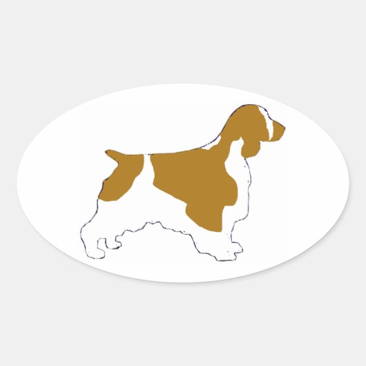weich springer spaniel ovaler aufkleber (Vorderseite)