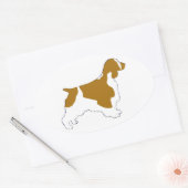 weich springer spaniel ovaler aufkleber (Umschlag)
