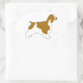 weich springer spaniel ovaler aufkleber (Tasche)