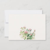 Weich subtile Pink Wasserfarbe Blumengarten Hochze RSVP Karte (Rückseite)