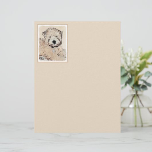 Weich überzogene Drahtgitter Terrier Malerei Origi (Stehend Vorderseite)