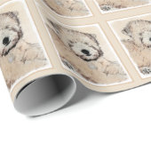 Weich überzogene Drahtgitter Terrier Malerei Origi Geschenkpapier (Rolleneckpunkt)