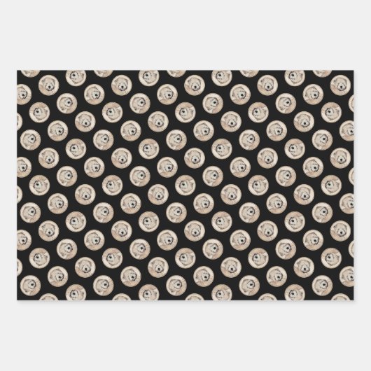 Weich überzogene Drahtgitter Terrier Malerei Origi Geschenkpapier Set (Vorderseite 3)