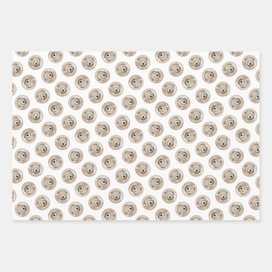 Weich überzogene Drahtgitter Terrier Malerei Origi Geschenkpapier Set (Vorderseite 2)