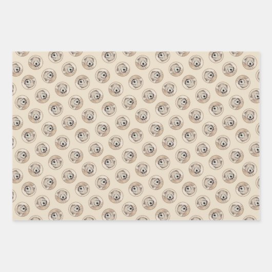 Weich überzogene Drahtgitter Terrier Malerei Origi Geschenkpapier Set (Vorderseite)