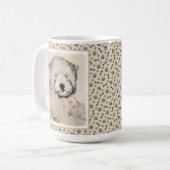 Weich überzogene Drahtgitter Terrier Malerei Origi Kaffeetasse (Vorderseite Links)