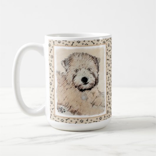Weich überzogene Drahtgitter Terrier Malerei Origi Kaffeetasse (Links)