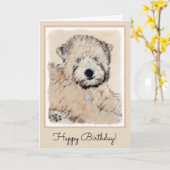 Weich überzogene Drahtgitter Terrier Malerei Origi Karte (Gelbe Blume)