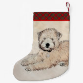 Weich überzogene Drahtgitter Terrier Malerei Origi Kleiner Weihnachtsstrumpf (Rückseite)