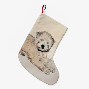 Weich überzogene Drahtgitter Terrier Malerei Origi Kleiner Weihnachtsstrumpf